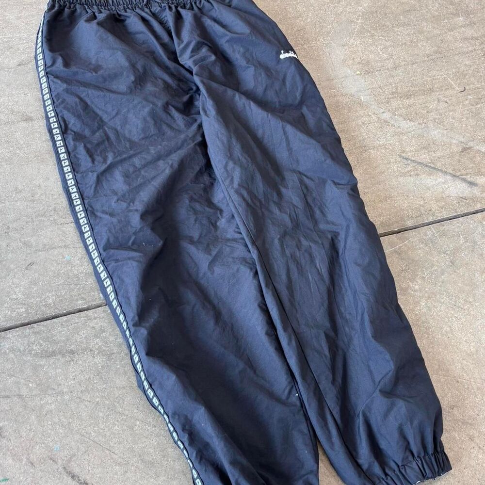 Diadora Men's Navy and Black Joggers-tracksuits